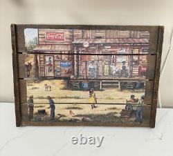 Vintage Coca-Cola Sign Barn Wood Plank Advertising 40-50s Country Store Gas Soda