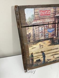 Vintage Coca-Cola Sign Barn Wood Plank Advertising 40-50s Country Store Gas Soda