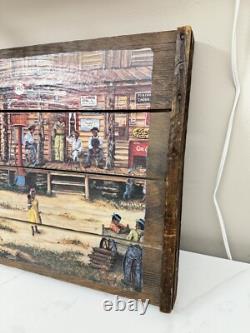 Vintage Coca-Cola Sign Barn Wood Plank Advertising 40-50s Country Store Gas Soda