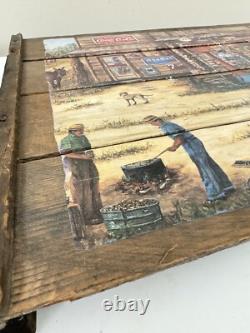 Vintage Coca-Cola Sign Barn Wood Plank Advertising 40-50s Country Store Gas Soda