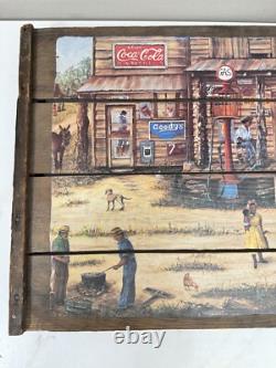 Vintage Coca-Cola Sign Barn Wood Plank Advertising 40-50s Country Store Gas Soda