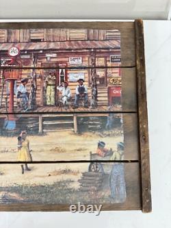 Vintage Coca-Cola Sign Barn Wood Plank Advertising 40-50s Country Store Gas Soda