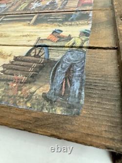 Vintage Coca-Cola Sign Barn Wood Plank Advertising 40-50s Country Store Gas Soda