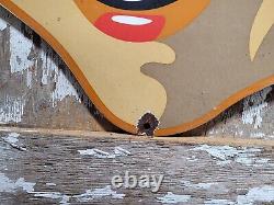 Vintage Coca Cola Sign Coke Porcelain Sign 40 Soda Pop Beverage Bottle Boy Head