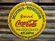 Vintage Coca Cola Sign Coke Porcelain Sign Soda Pop Atlanta Beverage Coke Bottle