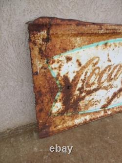 Vintage Coca Cola Sign Fishtail Large Store Sign of Good Taste