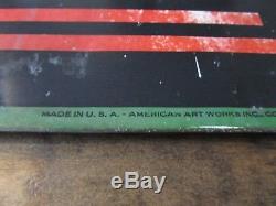 Vintage Coca Cola Sign Menu Board RARE Embossed Tin c1932 American Art Works OLD