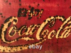 Vintage Coca Cola Sign Mogadishu War Souvenir Rare One of a Kind