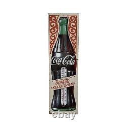 Vintage Coca Cola Soda Bottle 28 Thermometer Tin Advertising Sign NIB