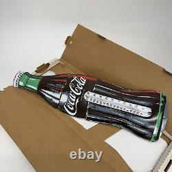 Vintage Coca Cola Soda Bottle 28 Thermometer Tin Advertising Sign NIB