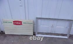 Vintage Coca Cola Soda Diner Menu Board Coke Sign Display Aluminum Frame