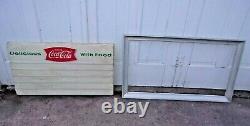 Vintage Coca Cola Soda Diner Menu Board Coke Sign Display Aluminum Frame