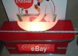 Vintage Coca Cola Soda Fountain Store Display Lighted Sign Coke Advertising NICE