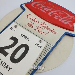 Vintage Coca Cola Soda Pop 16 Calendar with 6 Inch Pad Wood Sign