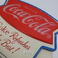 Vintage Coca Cola Soda Pop 16 Calendar with 6 Inch Pad Wood Sign