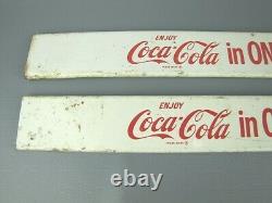 Vintage Coca-Cola Soda Pop One-Way Resealable Bottles Metal Display Rack Signs