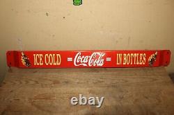 Vintage Coca Cola Soda Pop Store 32 Door Push Pull Bar Porcelain Metal Sign