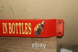 Vintage Coca Cola Soda Pop Store 32 Door Push Pull Bar Porcelain Metal Sign