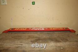 Vintage Coca Cola Soda Pop Store 32 Door Push Pull Bar Porcelain Metal Sign
