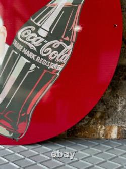 Vintage Coca-Cola Sprite Boy Heavy Metal Sign Rare 1950s Style 19.7 (50cm)