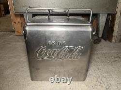 Vintage Coca Cola Stainless 6 Pack Cooler