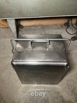 Vintage Coca Cola Stainless 6 Pack Cooler