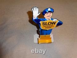 Vintage Coca Cola Stand-up Policeman Slow School Zone 12 Metal Soda Cop Sign