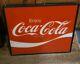 Vintage Coca Cola Store Front Vinyl/Plastic Sign In Original Metal Frame 25x22