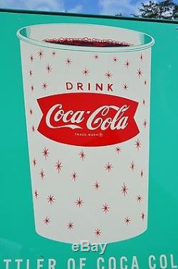 Vintage Coca Cola Tealdrink Cup Fishtail Soda Sign Super Collectable Scarce