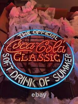 Vintage Coca Cola The Official Soft Drink Of Summer Neon Sign