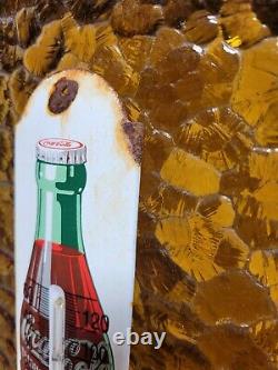 Vintage Coca Cola Thermometer Porcelain Sign Coke Soda Pop Drink Soft Beverage