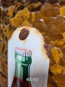 Vintage Coca Cola Thermometer Porcelain Sign Coke Soda Pop Drink Soft Beverage