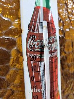 Vintage Coca Cola Thermometer Porcelain Sign Coke Soda Pop Drink Soft Beverage