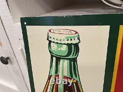 Vintage Coca Cola Tin Metal 20 X 28 sign Ice Cold Sold Here Pat'D Dec 1923