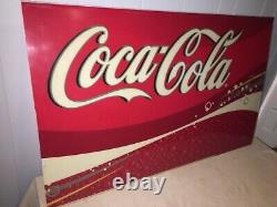 Vintage Coca-Cola Trademark Plexiglass Large Sign