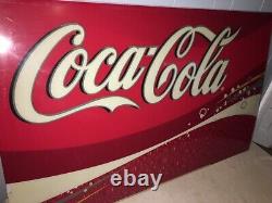 Vintage Coca-Cola Trademark Plexiglass Large Sign