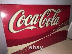 Vintage Coca-Cola Trademark Plexiglass Large Sign