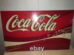 Vintage Coca-Cola Trademark Plexiglass Large Sign