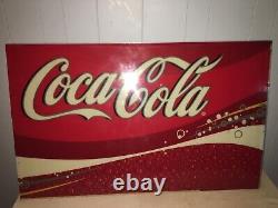 Vintage Coca-Cola Trademark Plexiglass Large Sign