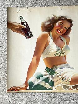 Vintage Coca-Cola YES GIRL Advertising Display Poster