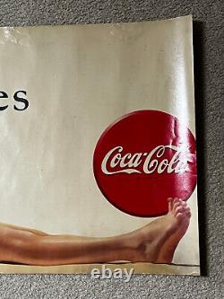 Vintage Coca-Cola YES GIRL Advertising Display Poster