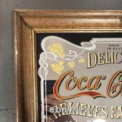 Vintage Coca Cola bar mirror frames in wood