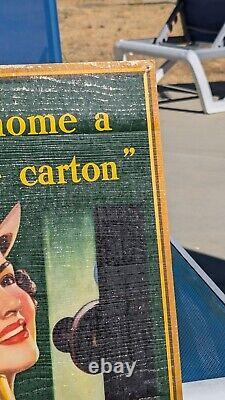 Vintage Coca Cola cardboard Poster sign 1940 Vintage Coke 16x27 Original Antique
