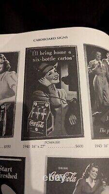 Vintage Coca Cola cardboard Poster sign 1940 Vintage Coke 16x27 Original Antique