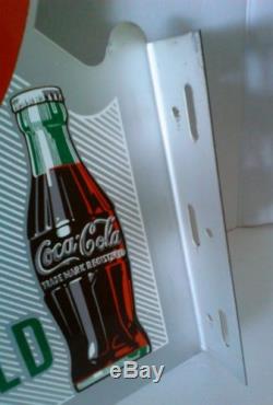 Vintage Coca Cola double sided flange sign