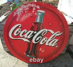 Vintage Coca Cola large Double Sided Sign Advertisement