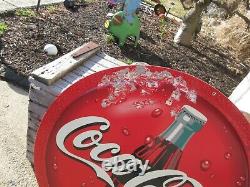 Vintage Coca Cola large Double Sided Sign Advertisement