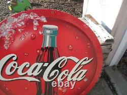 Vintage Coca Cola large Double Sided Sign Advertisement