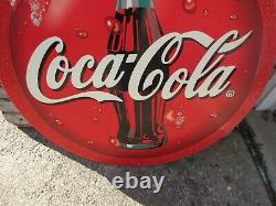 Vintage Coca Cola large Double Sided Sign Advertisement