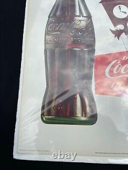 Vintage Coca-cola 1955 Cardboard Sign Pause